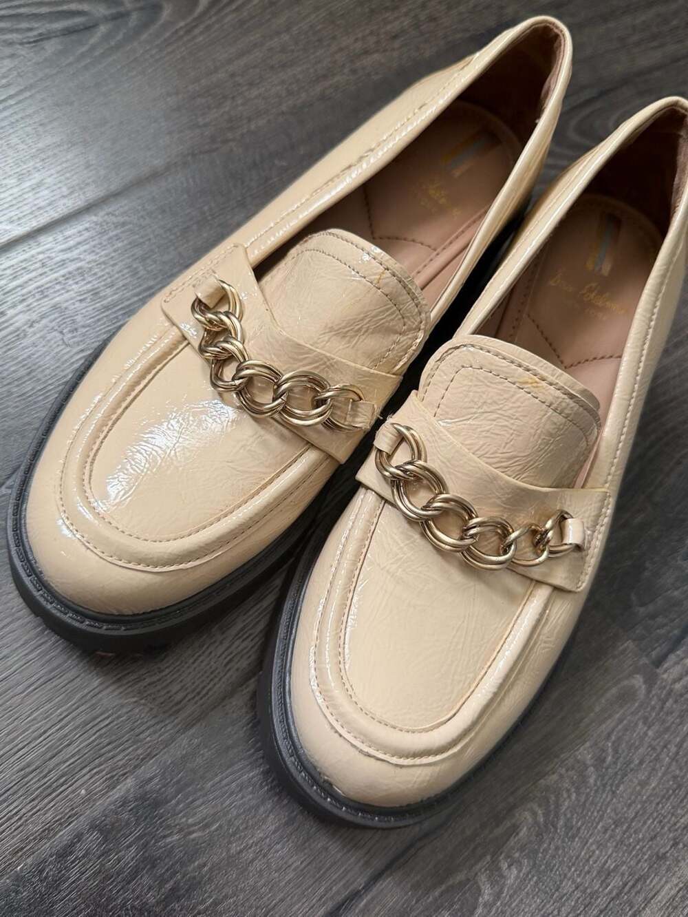 Sam Edelman Taelor Women's Chunky Cream Platform Loafer Slip On Shoes Size 8